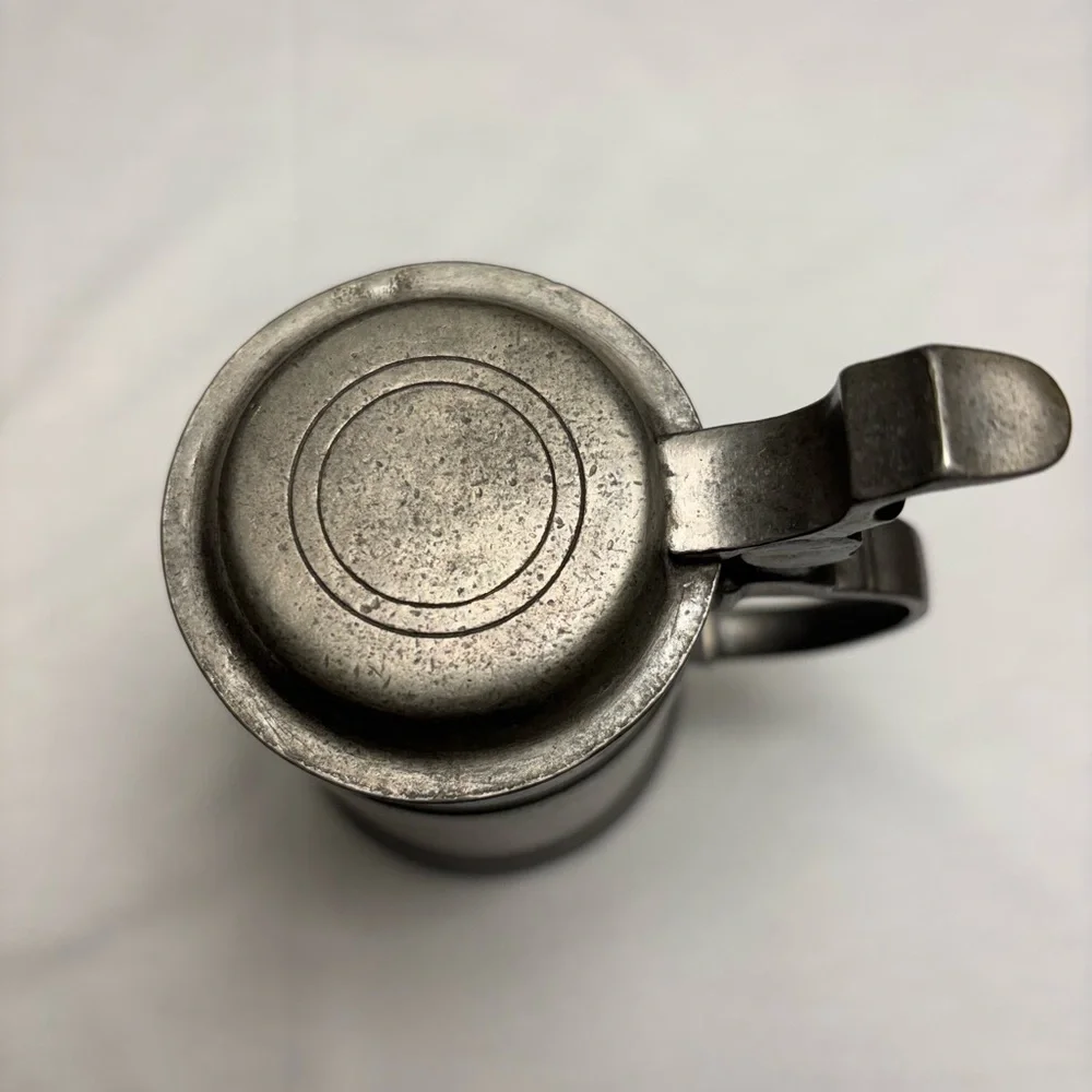 Antique German Kunstauktionshaus Günter Pewter Lidded Tankard. - Picture 6 of 11